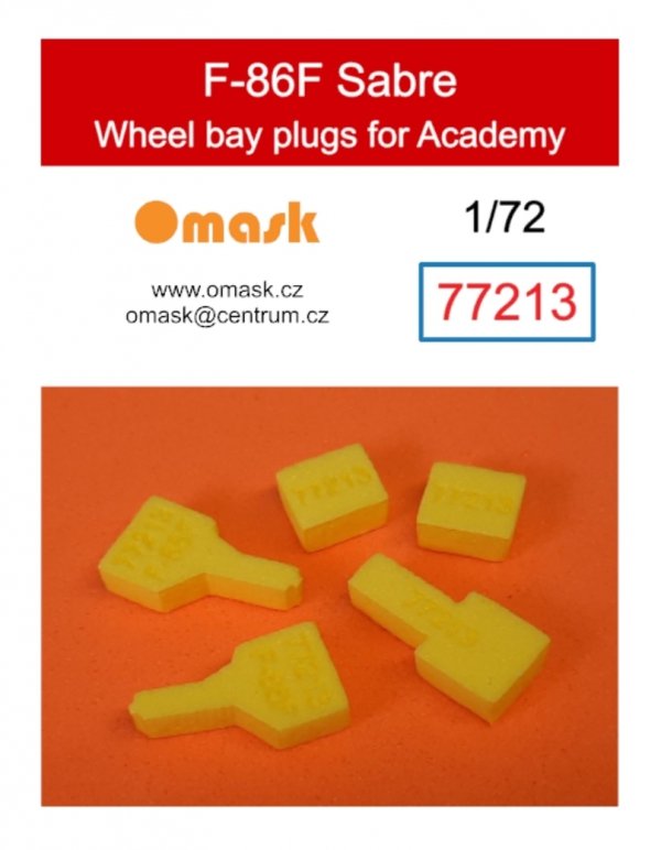 Omask 77213 F-86F Sabre wheel bay plugs (for Academy) 1/72