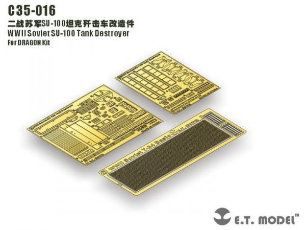 E.T. Model C35-016 WWII Soviet SU-100 Tank Destroyer For DRAGON Kit 1/35