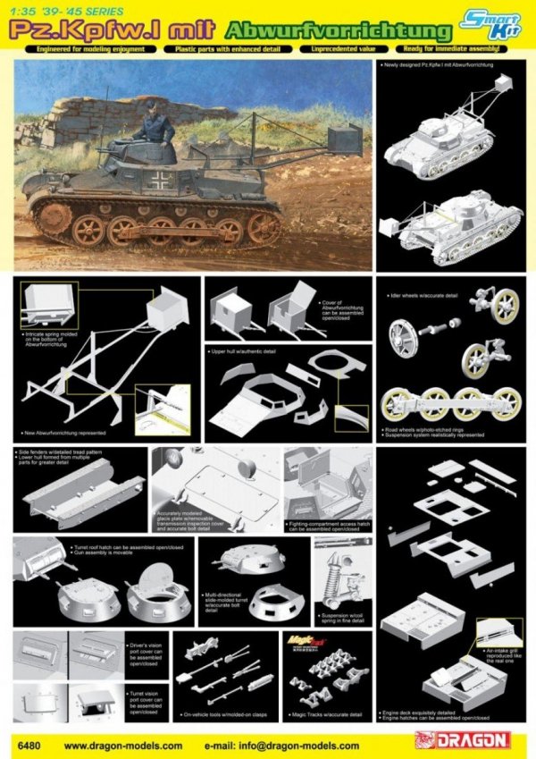 Dragon 6480 Pz.Kpfw.I mit Abwurfvorrichtung (1:35)