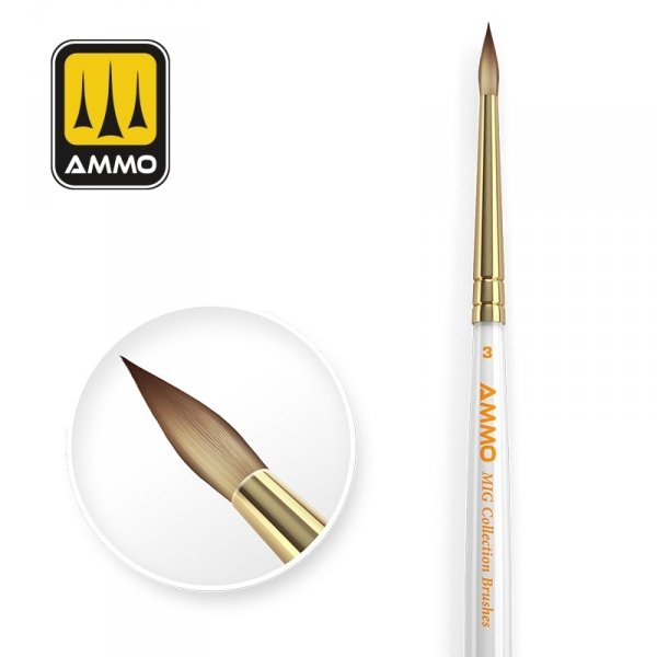 Ammo of Mig 8715 AMMO MIG Collection Brushes Conical 3