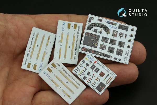 Quinta Studio QD48366 Ju 88A-4 3D-Printed &amp; coloured Interior on decal paper (ICM) 1/48