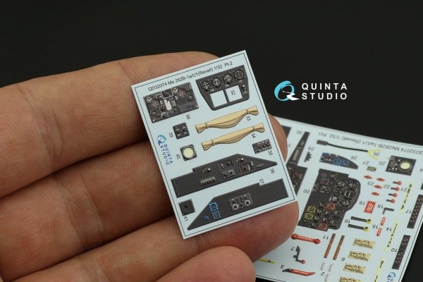 Quinta Studio QD32074 Me 262B1a/U-1 3D-Printed &amp; coloured Interior on decal paper (Revell) 1/32