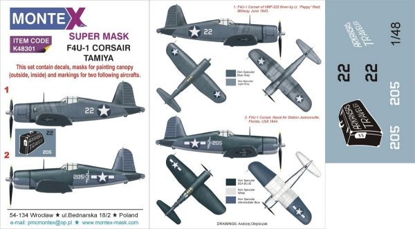 Montex K48301 F4U-1 CORSAIR 1/48