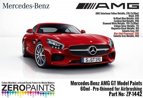Zero Paints ZP-1442-MARS Mercedes-AMG GT Mars Red (Feueropal) 60ml
