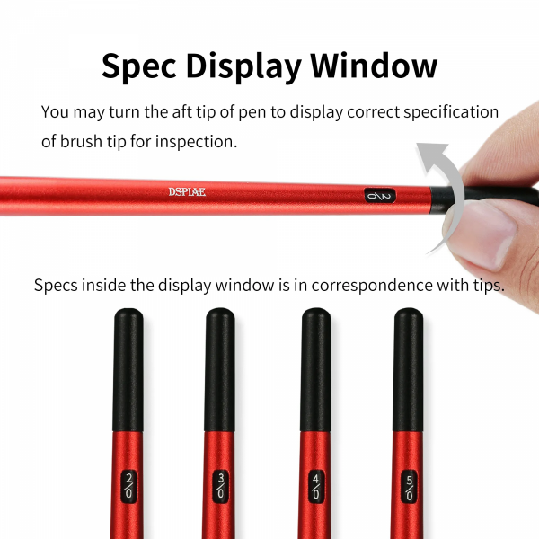 DSPIAE AT-FB03 Fine Brush With Replacable Point Tip - Grey / Precyzyjny pędzel z wymienną końcówką