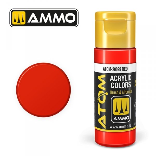 AMMO of Mig Jimenez 20029 ATOM COLOR Red 20ml