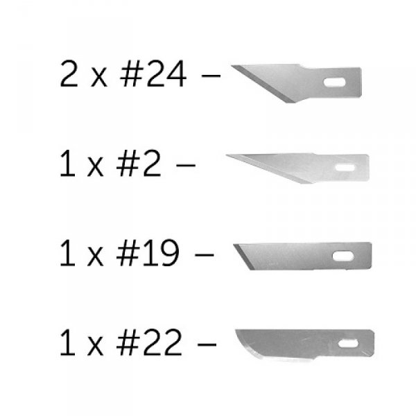 Modelcraft PKN2705 5 Assorted Blades for #2 &amp; #5 Knife