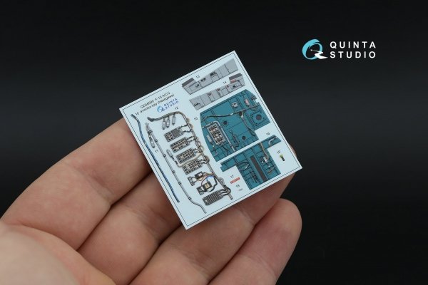 Quinta Studio QD48598 F-15A/F-15C Early/F-15J Early 3D-Printed &amp; coloured Interior on decal paper (Hasegawa) 1/48