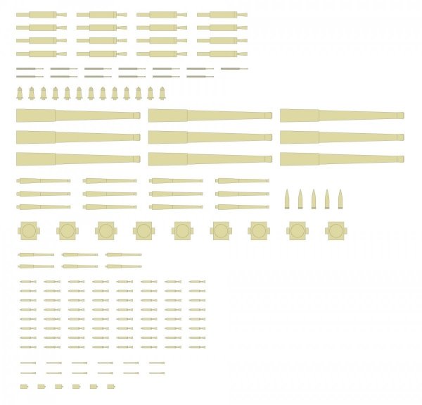 MK1 Design MS-20013 HMS RODNEY ARMAMENT SET 1/200