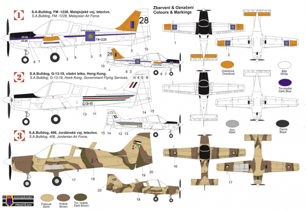 Kovozavody Prostejov KPM0301 S.A. Bulldog T.1 „Overseas services“ 1/72