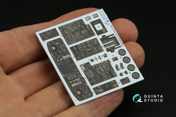 Quinta Studio QDS-35100 CH-54A 3D-Printed &amp; coloured Interior on decal paper (ICM) (Small version) 1/35