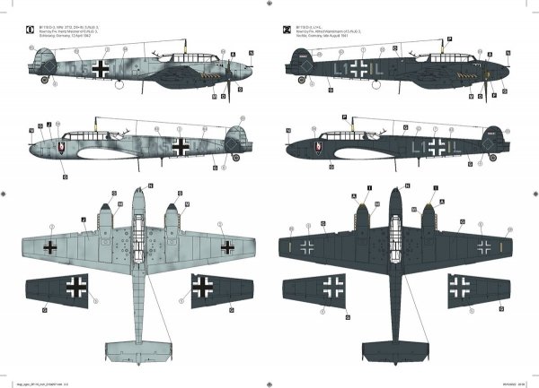 Hobby 2000 32007 Messerschmitt Bf 110 D ( Dragon + Cartograf + Mask ) 1/32