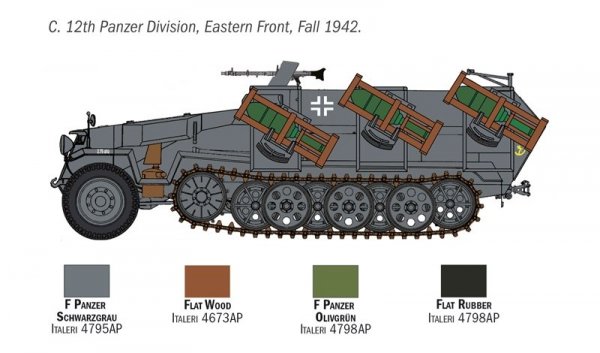 Italeri 7080 Sd. Kfz. 251/1 Wurfrahmen Stuka zu Fuss 1/72