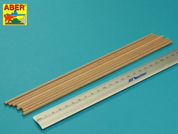 Aber WR4 Pręty drewniane 4mm długość 250mm x 8 szt.
