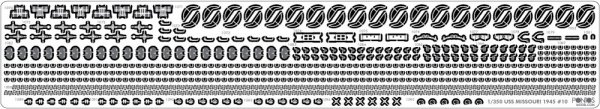 Pontos 37026FB USS BB-63 Missouri 1945 Advanced Detail Up Set (Deck Blue 20B stained wooden deck) (1:350)