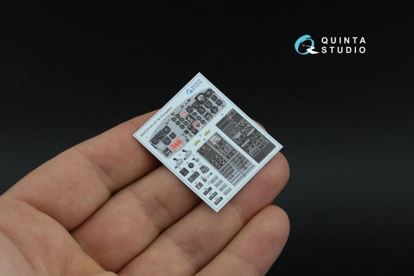 Quinta Studio QDS-35158 UH-1B 3D-Printed &amp; coloured Interior on decal paper (Trumpeter) (Small version) 1/35