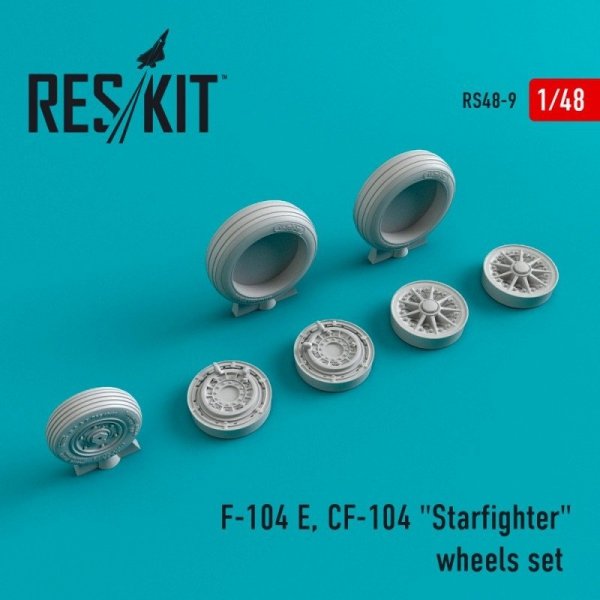 RESKIT RS48-0009 F-104 (E) CF-104 &quot;Starfighter&quot; resin wheels 1/48