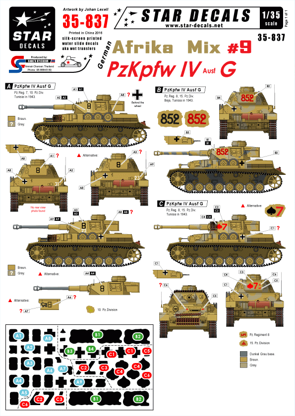 Star Decals 35-837 German Afrika Mix # 9 1/35