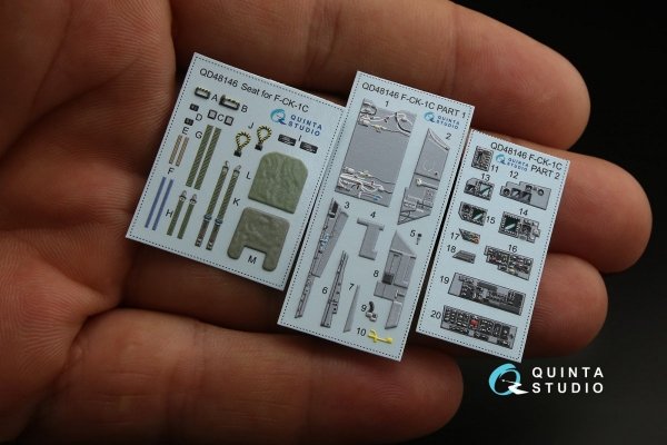 Quinta Studio QD48146 F-CK-1С 3D-Printed &amp; coloured Interior on decal paper (for AFV club kit) 1/48