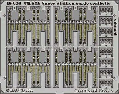 Eduard 49026 CH-53E cargo seatbelts 1/48 Academy
