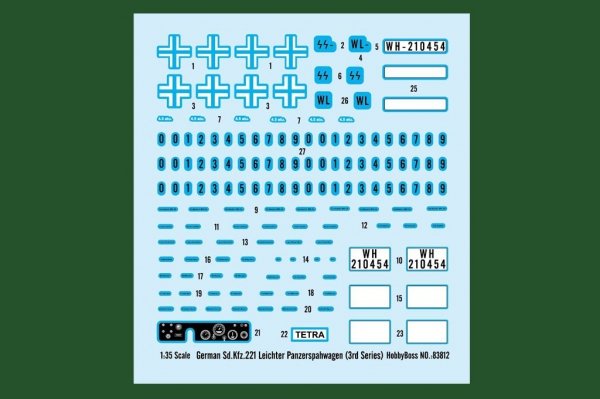 Hobby Boss 83812 German Sd.Kfz.221 Leichter Panzerspahwagen (3rd Series)