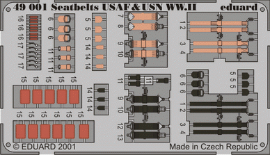 Eduard 49001 Seatbelts USAF &amp; USN WWII 1/48