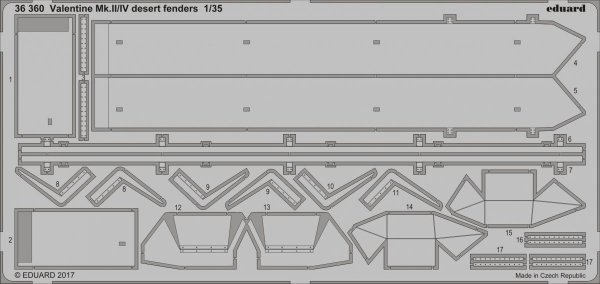 Eduard 36360 Valentine Mk. II/ IV desert fenders TAMIYA 1/35