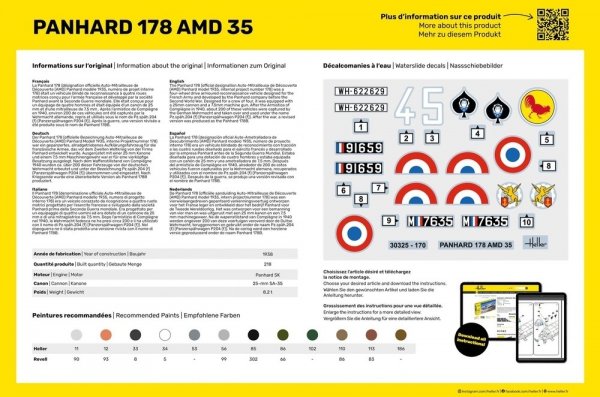Heller 35325 Panhard 178 Starter Kit 1/35