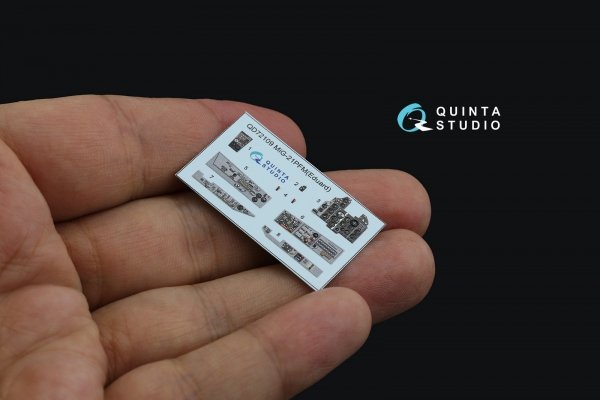 Quinta Studio QD72109 MiG-21PFM Gray panels 3D-Printed &amp; coloured Interior on decal paper (Eduard) 1/72