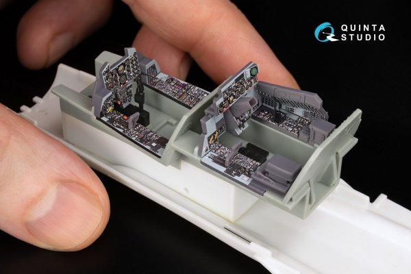 Quinta Studio QDS+48488 F-4D early Phantom II 3D-Printed &amp; coloured Interior on decal paper (Academy) (Small version) (with 3D-printed resin parts) 1/48