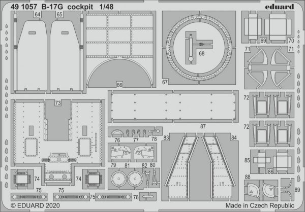 Eduard 491057 B-17G cockpit 1/48 HK MODELS