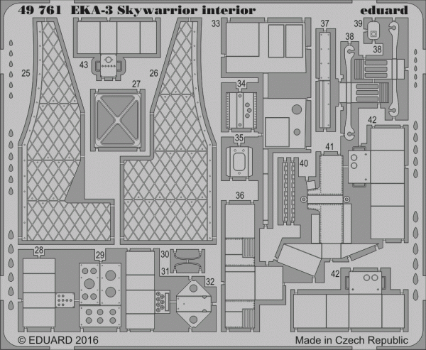 Eduard 49761 EKA-3 Skywarrior interior TRUMPETER 1/48