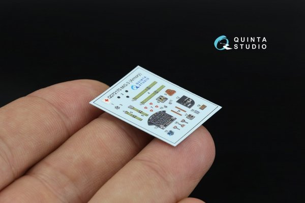 Quinta Studio QD72170 MiG-3 3D-Printed coloured Interior on decal paper (Armory) 1/72