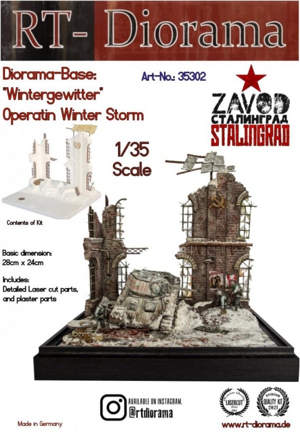 RT-Diorama 35302 Diorama-Base: &quot;Wintergewitter&quot; Operation Winter Storm 1/35