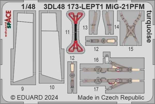 Eduard 3DL48173 MiG-21PFM turquoise SPACE EDUARD 1/48
