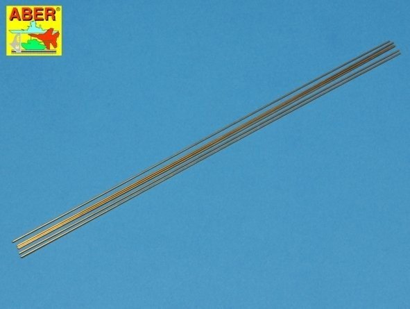 Aber BR08 Pręty mosiężne Ø 0,8mm długość 245mm x 6 szt. / Brass round rods Ø 0,8mm length 245mm x 6 pcs.