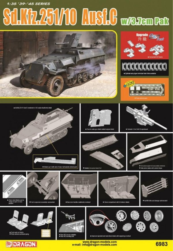 Dragon 6983 Sd.Kfz.251/10 Ausf.C w/magic track 1/35