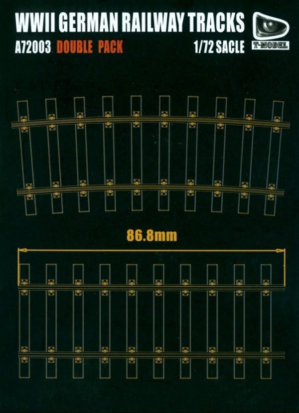 T-Model A72003D WWII German Railway Tracks - DOUBLE PACK 1/72