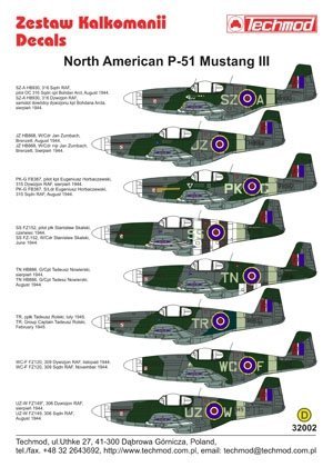 Techmod 32002 - North American P-51 Mustang III (1:32)
