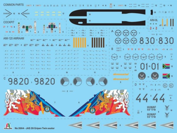 Italeri 2664 JAS-39D GRIPEN TWIN SEATER 1/48