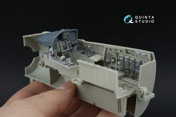 Quinta Studio QD+32252 F-15C PAD-upgraded 3D-Printed &amp; coloured Interior on decal paper (Tamiya) (with 3D-printed resin parts) 1/32