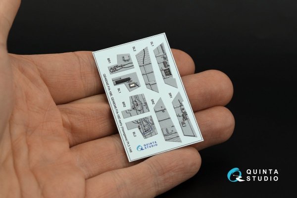 Quinta Studio QD48345 F/A-18B 3D-Printed &amp; coloured Interior on decal paper (Hasegawa) 1/48