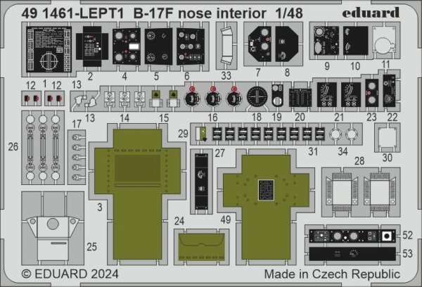 Eduard BIG49427 B-17F alternate nose (frame X) PART I EDUARD 1/48