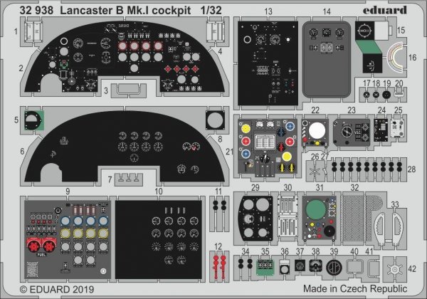 Eduard 32938 Lancaster B Mk. I cockpit HONG KONG MODELS 1/32
