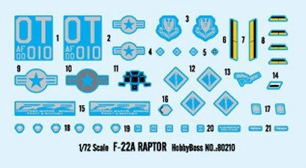 Hobby Boss 80210 F-22A Raptor (1:72)