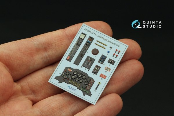 Quinta Studio QD35137 FW Triebflugel 3D-Printed coloured Interior on decal paper (Miniart) 1/35