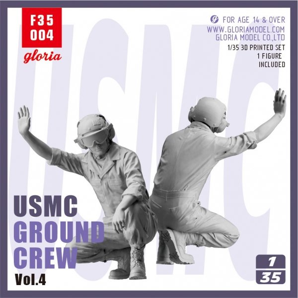 Gloria F35004 USMC Ground Crew Type 4 3D Printed Figures 1/35