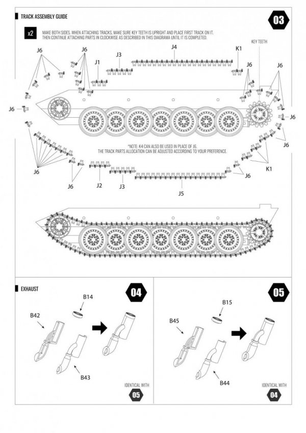 Modelcollect UA35010 WWII German E60 ausf.D 12.8cm tank with side armor late type 1/35