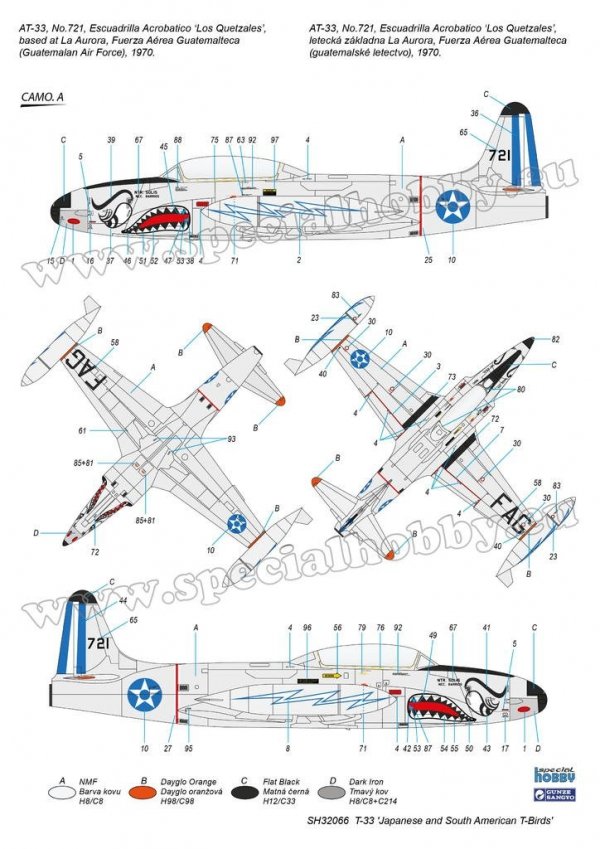 Special Hobby 32066 T-33 'Japanese and South American T-Birds' 1/32