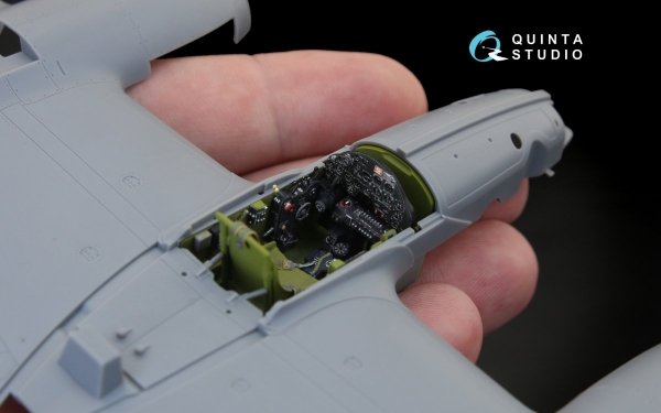 Quinta Studio QD48122 P-38H 3D-Printed &amp; coloured Interior on decal paper (for Tamiya kit) 1/48